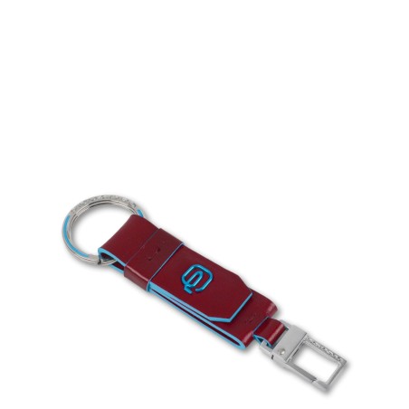 PIQUADRO BLUE SQUARE KEY RING - Red