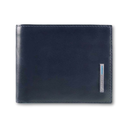 Piquadro - Blaue quadratische Geldbörse - Blau-2
