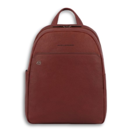 Schwarzer quadratischer Rucksack von Piquadro - Leder