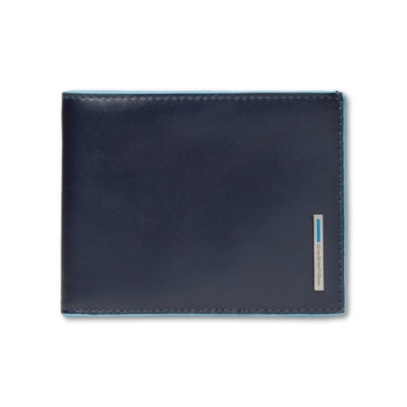 Piquadro - Blaue quadratische Geldbörse - Blau-2