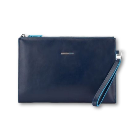 Piquadro - Blaue quadratische Clutch - Blau