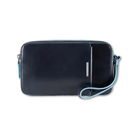 Piquadro - Blaue quadratische Clutch - Blau