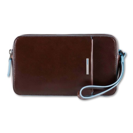 Piquadro - Blaue quadratische Clutch - Moor