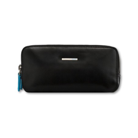 Piquadro – Blaue quadratische Revamp-Clutch - Schwarz