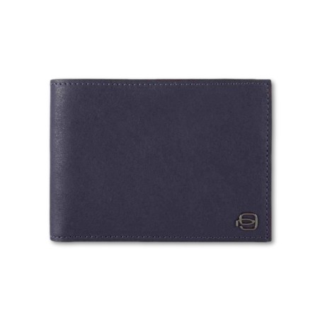 PORTEFEUILLE CARRÉ PIQUADRO NOIR - Bleu