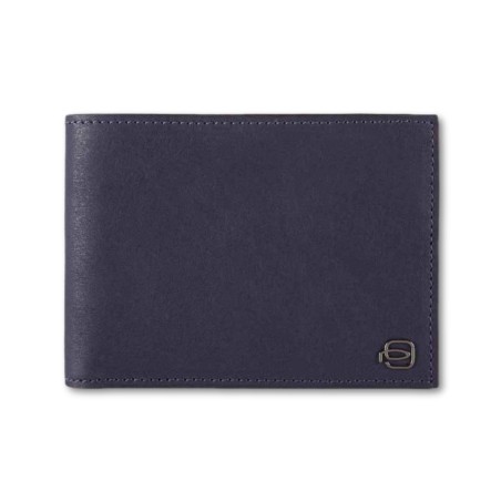 Schwarze quadratische Geldbörse von Piquadro - Blau