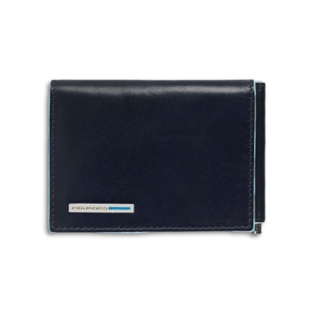 PORTEFEUILLE CARRÉ PIQUADRO BLEU - Bleu