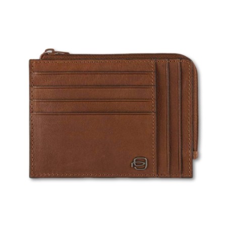 PORTE-CARTES CARRÉ NOIR PIQUADRO - Cuir