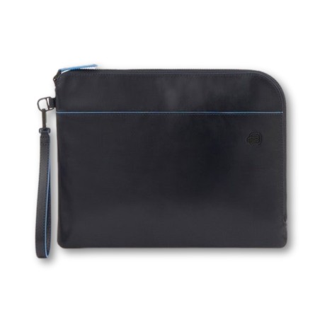 Piquadro – Quadratische Revamp-Clutch, Blau - Blau
