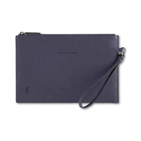 Schwarze quadratische Clutch von Piquadro - Blau-4