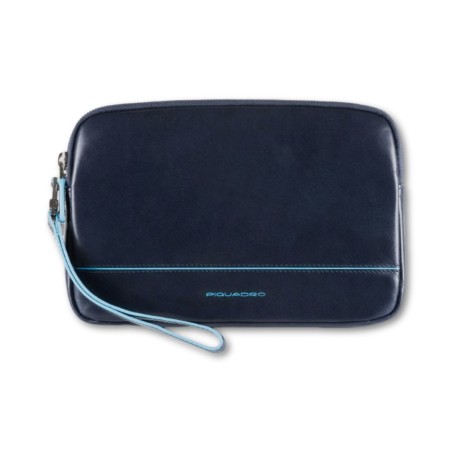 Piquadro - Blaue quadratische Clutch - Blau-2