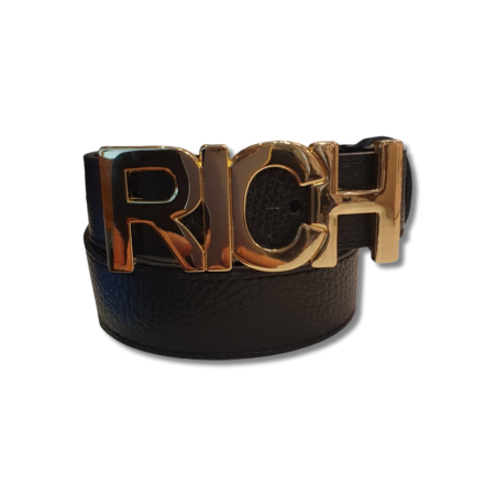 Cinturón John Richmond Kirt - Negro-dorado