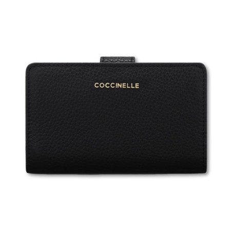Portefeuille souple métallisé Coccinelle - Noir