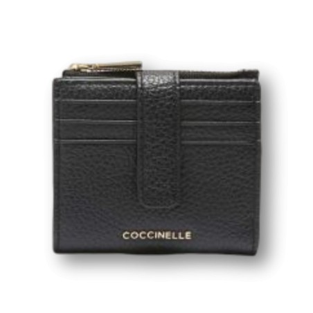 Coccinelle Metallic Soft Kartenetui - Schwarz