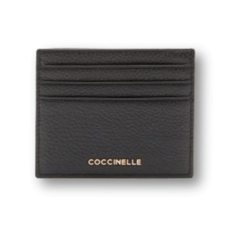Coccinelle Metallic Soft Kartenetui - Schwarz