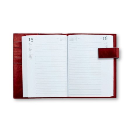 PIQUADRO BLAUES QUADRATISCHES TAGEBUCH - ROT