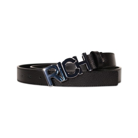 John Richmond Nest Belt - Black-Silver