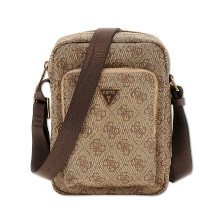 SAC GUESS VEZZOLA - Beige-Marron Foncé