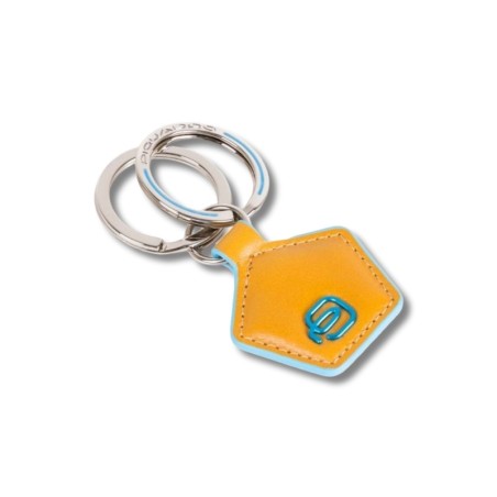 Piquadro Blue Square Keychain - Yellow