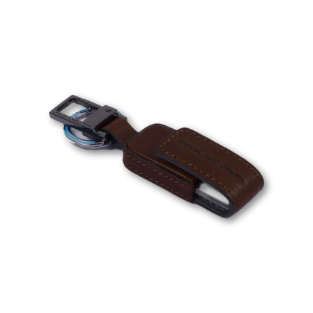 Piquadro Black Square Keychain - Moor