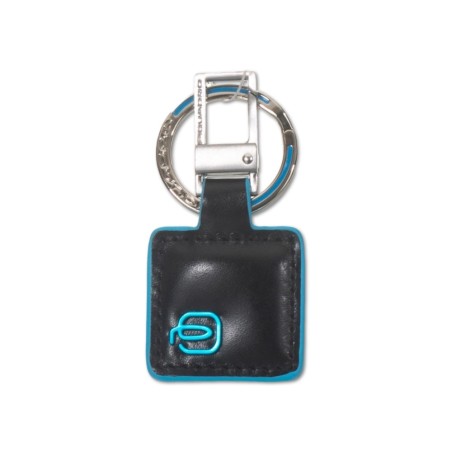 Porte-clés carré bleu Piquadro - Noir