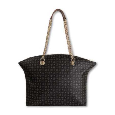 Borsa Pollini Heritage - Nero-Marrone