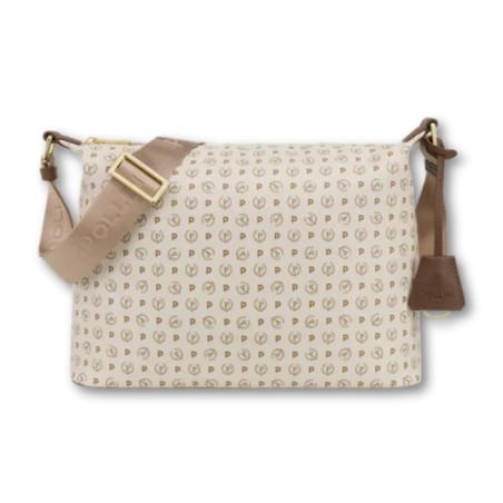 Borsa Pollini Heritage - Avorio-Marrone