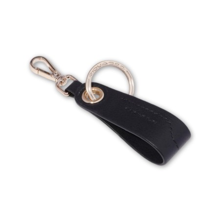 Piquadro Circle Keychain - Black