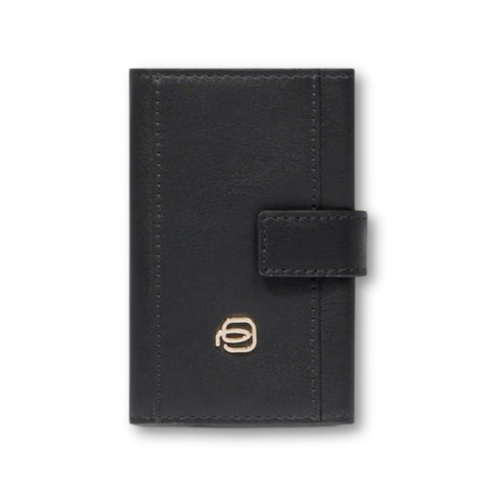 Piquadro Circle Card Holder - Black