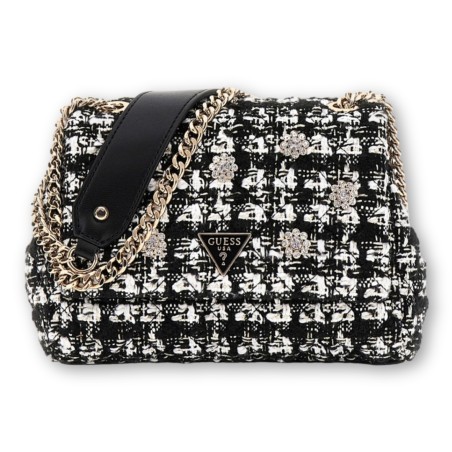 Borsa Guess Everlee - Nero-Bianco