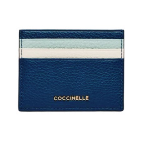 Coccinelle Metallic Tricolor card holder - Deep-Aquamarine-Pearl