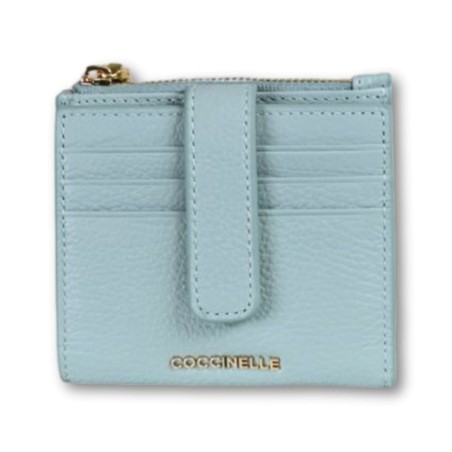 Porte-cartes Coccinelle Metallic Soft - Aquamarine