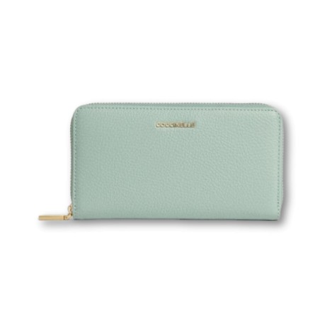 PORTEFEUILLE SOUPLE MÉTALLISÉ COCCINELLE - Aquamarine