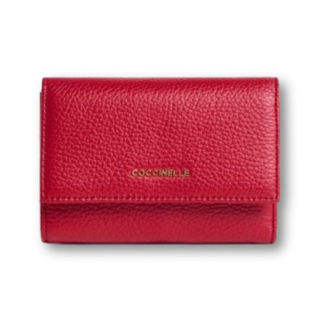 Portafoglio Coccinelle Metallic Soft - Scarlet