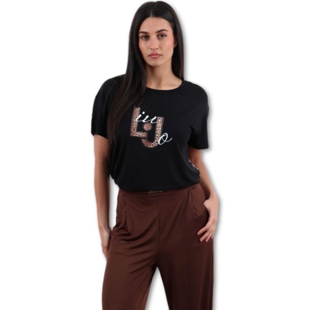T-shirt Liu Jo - Animalier Noir
