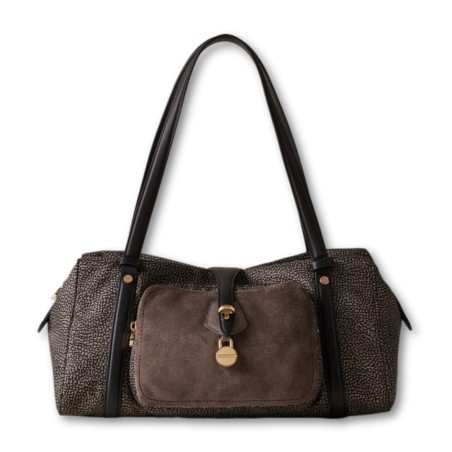 Borsa Borbonese Poche - Catrame