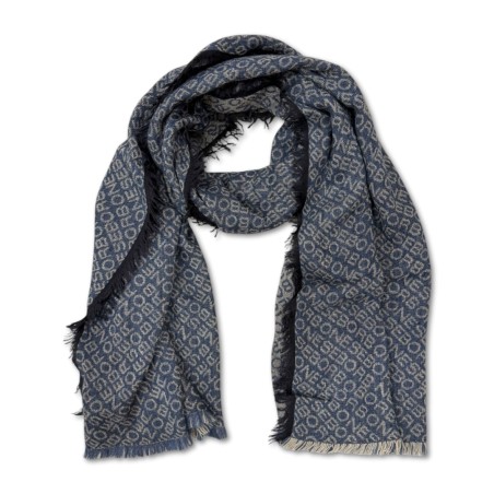 Sciarpa Borbonese - Blu-Crema
