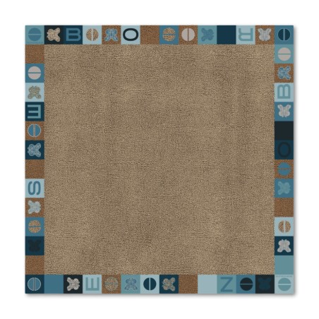 Foulard Borbonese New Op - Naturale-Celeste