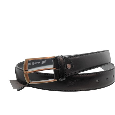 Papell men's belt in Tuscan leather - BLACK