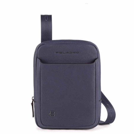 SAC CARRÉ PIQUADRO NOIR - Bleu-4
