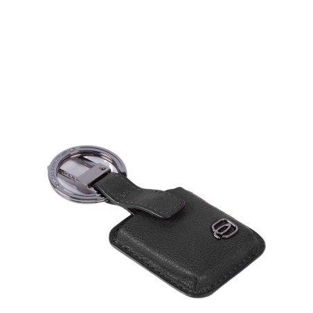 PIQUADRO BLACK SQUARE KEY RING - Black
