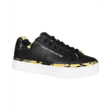 CHAUSSURES VERSACE JEANS COUTURE COURT 88 AVEC LOGO - Nero-Oro