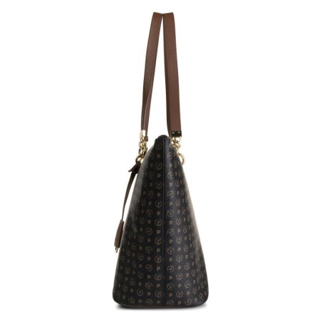 Borsa Pollini Heritage - Nero-Marrone