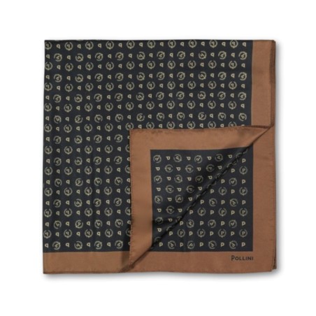 Foulard Pollini Heritage - Nero-Marrone