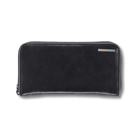 BILLETERA CUADRADA PIQUADRO AZUL - NEGRO