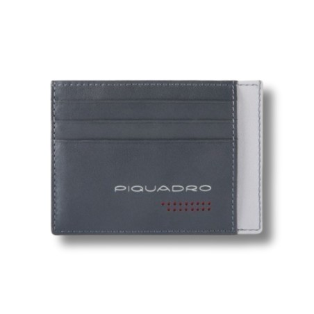 PIQUADRO CARD HOLDER - GREY/BLACK