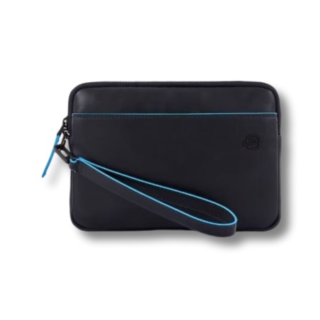 Piquadro – Quadratische Revamp-Clutch, Blau