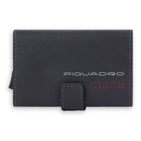 PIQUADRO URBAN CARD HOLDER - Grey-Black