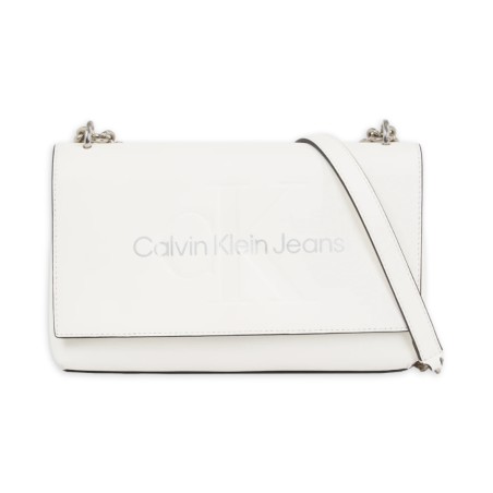 Borsa Calvin Klein Jeans Sculpted - Bianco-Argento